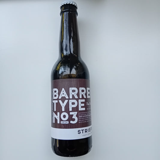 Strieper Barrel Type NO3 2024 Red Wine BA Quadrupel - 330ml - 11,9% - brouwerij Strieper, Valkenswaard
